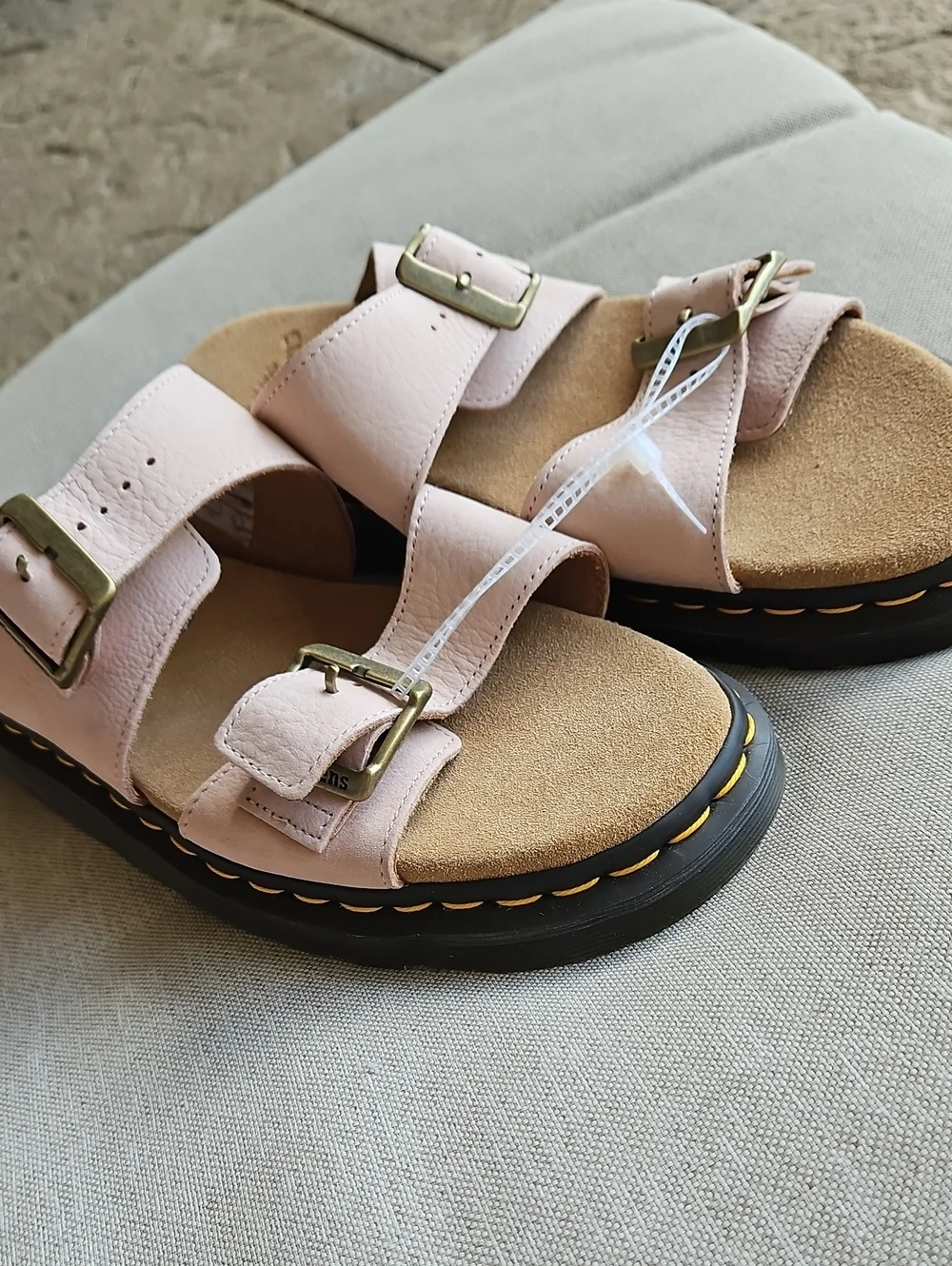 Dr Martens Josef Slide Sandals In Powder Pink Men's 9, Woman's 10